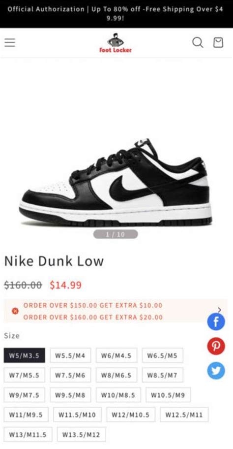 foot locker outlet sale scam